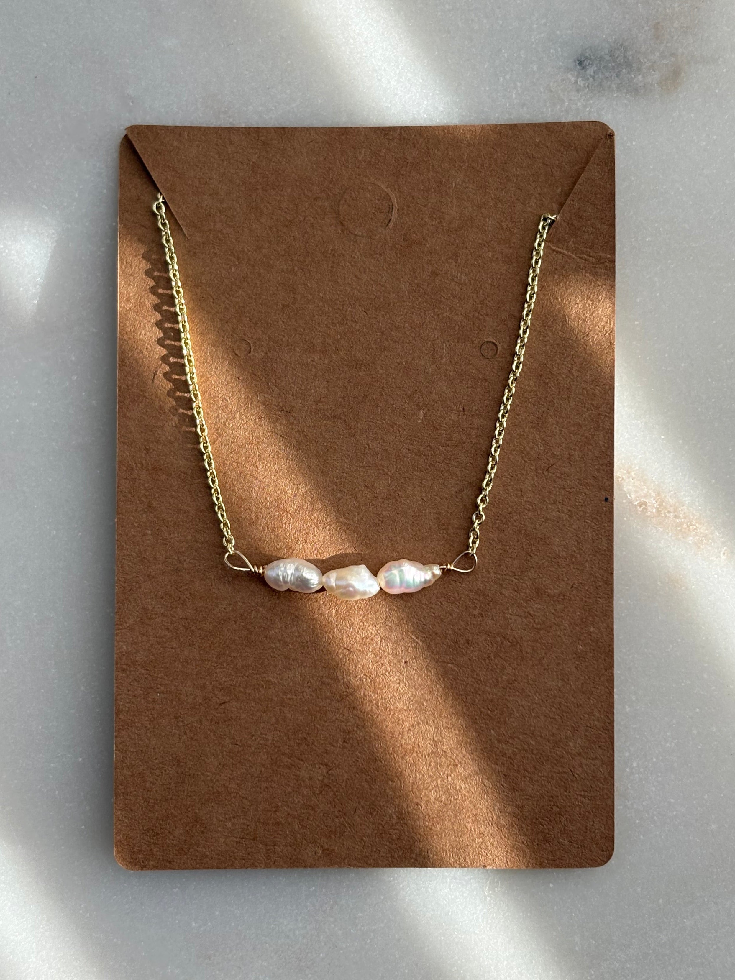 Freshwater Pearl Bar Necklace