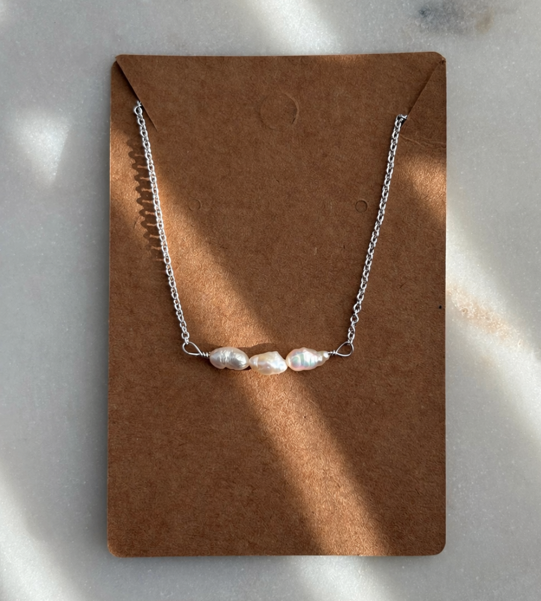 Freshwater Pearl Bar Necklace