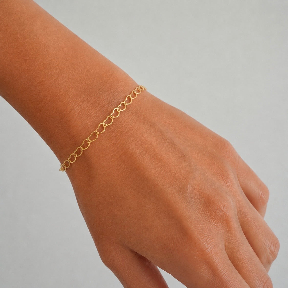 Gold Filled Heart Chain Bracelet