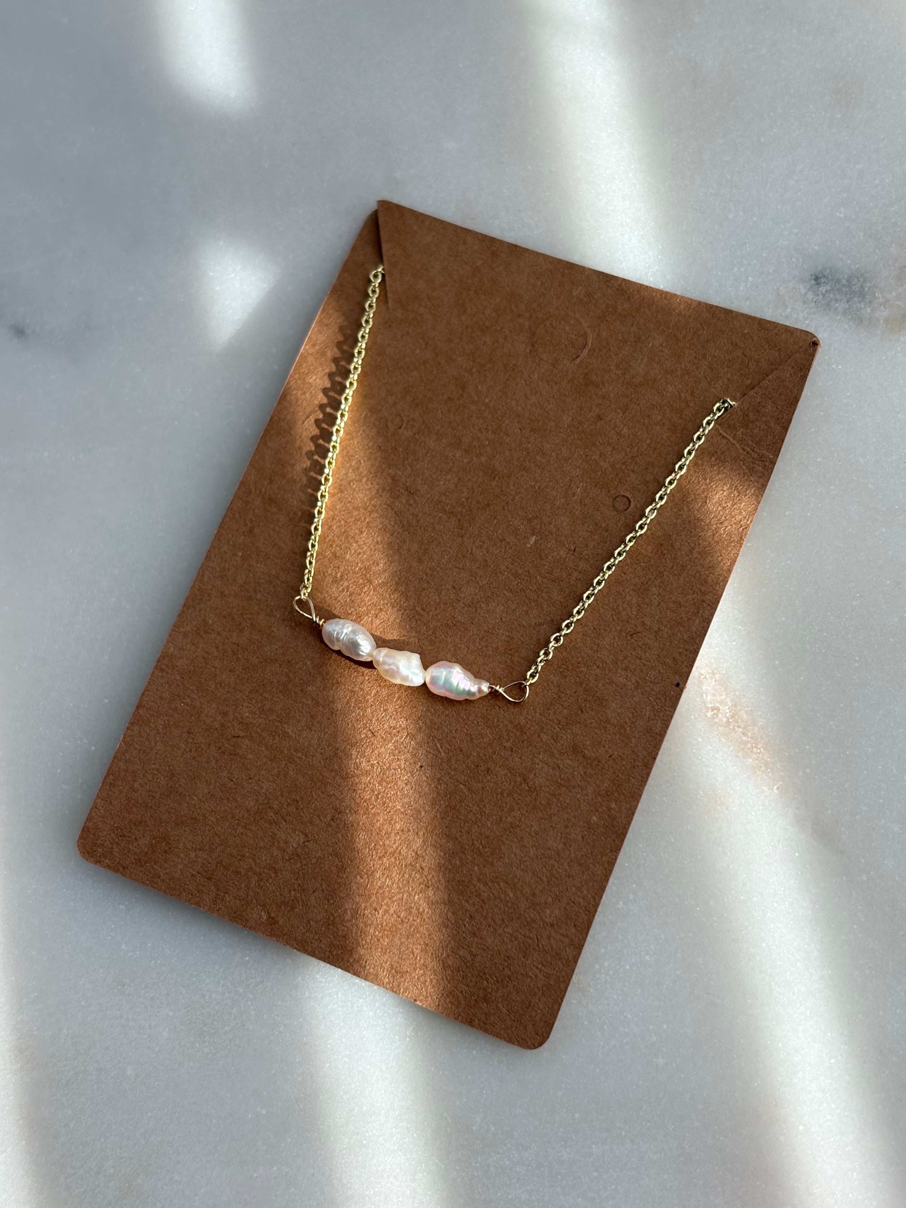 Freshwater Pearl Bar Necklace